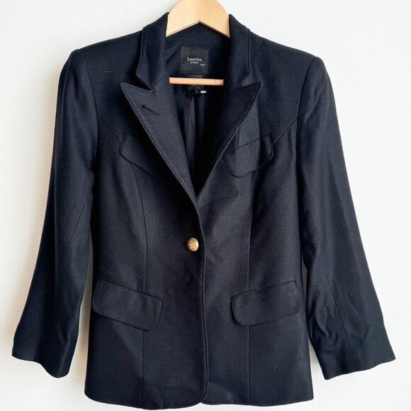 Smythe Jackets & Blazers - Smythe Black Fitted One button Blazer 6